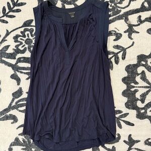 Ann Taylor Dark Blue Sleeveless Tank Top